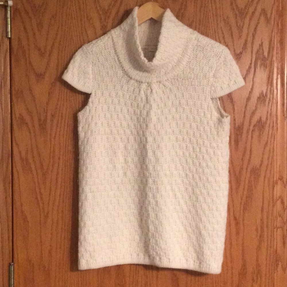 By artisian Wool Blend Cap Sleeve Sweater​